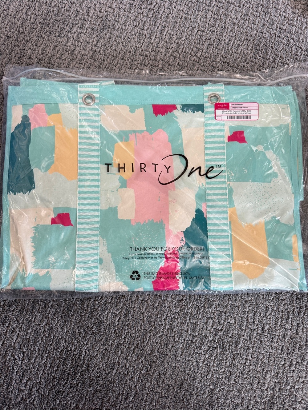 Thirty-One wearable deluxe utility tote (new)